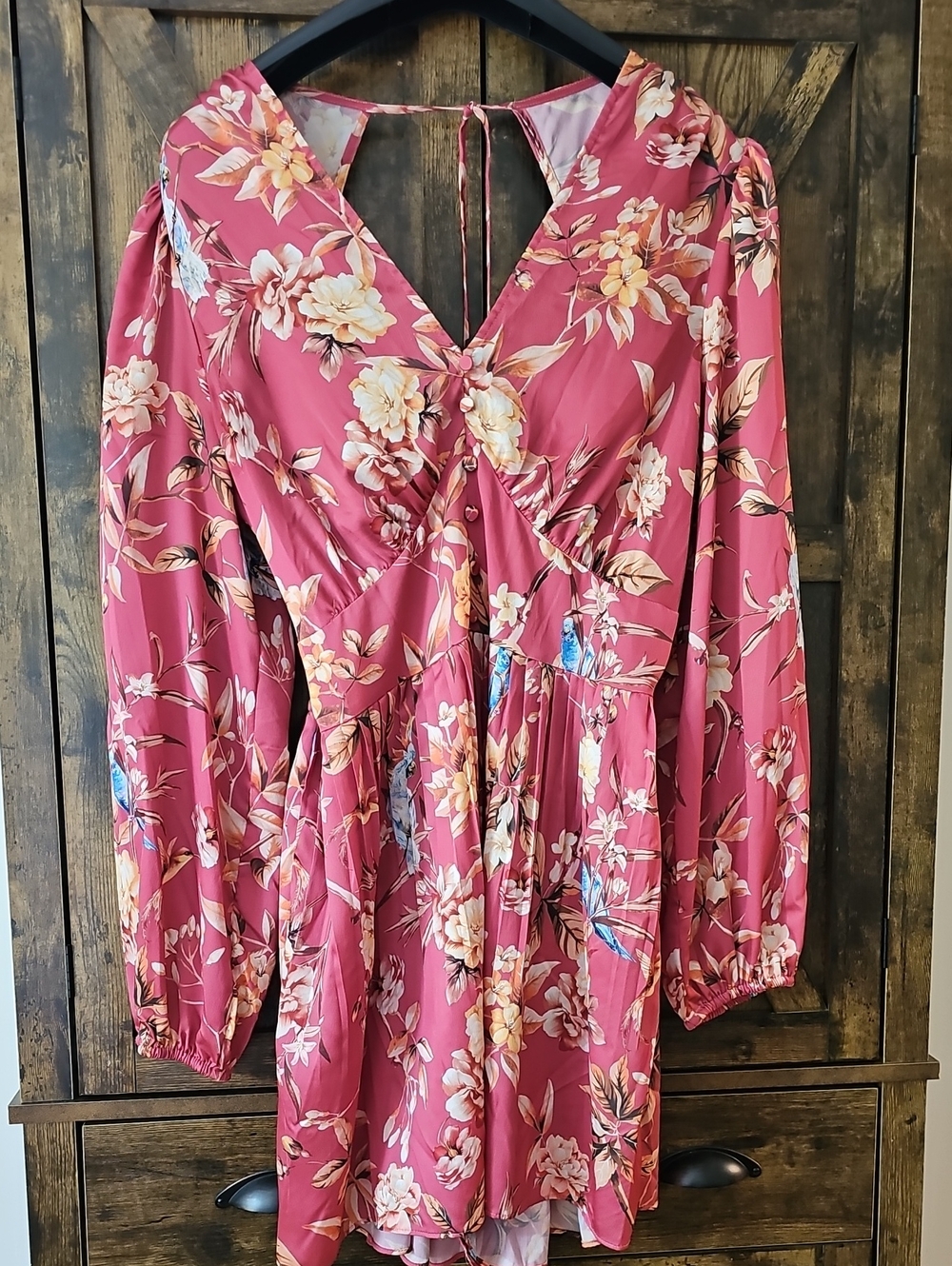 Express Floral Pink Long Sleeve Romper
